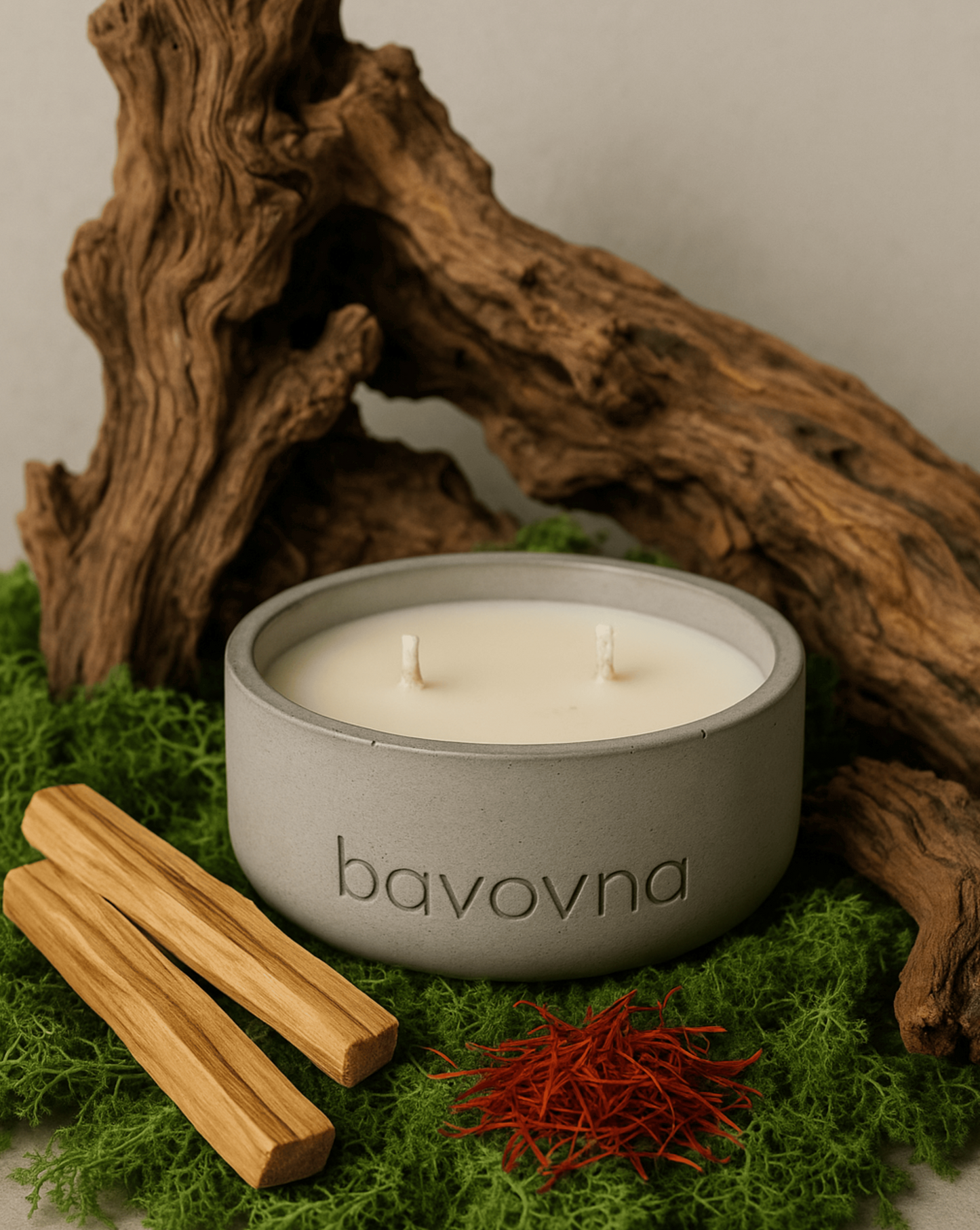Vega gray Candles: Eco-Friendly Handmade Soy Wax in Unique Concrete Jars