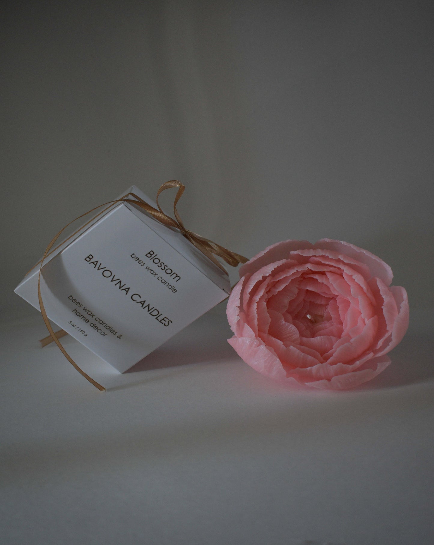 Handmade Organic Beeswax Flower Candles Peony Blossom: 100% Artisan Crafted & Eco-Friendly