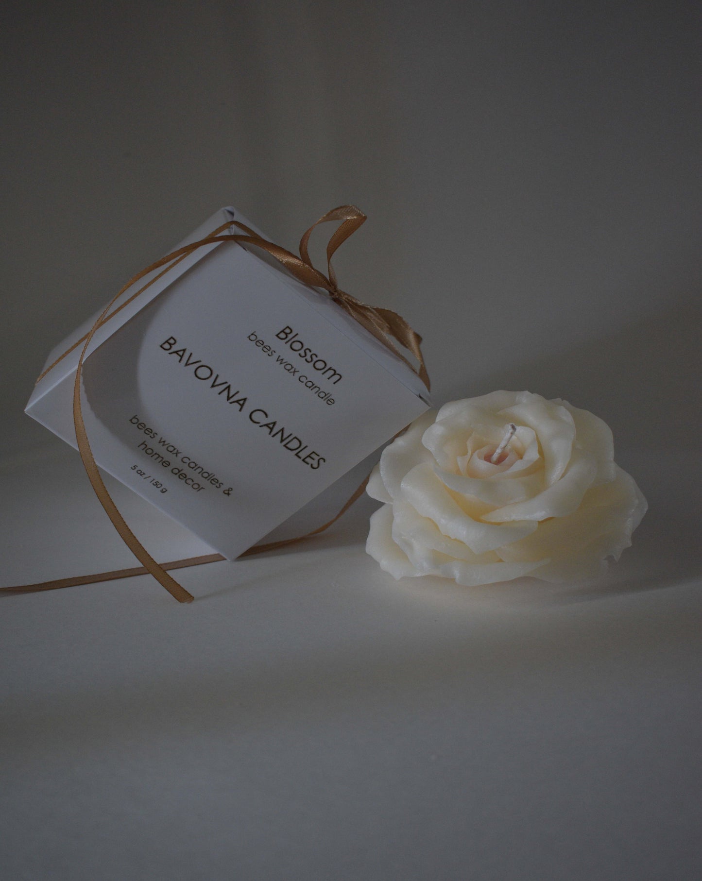 Handmade Organic Beeswax Flower Candles Rose blossom: 100% Artisan Crafted & Eco-Friendly
