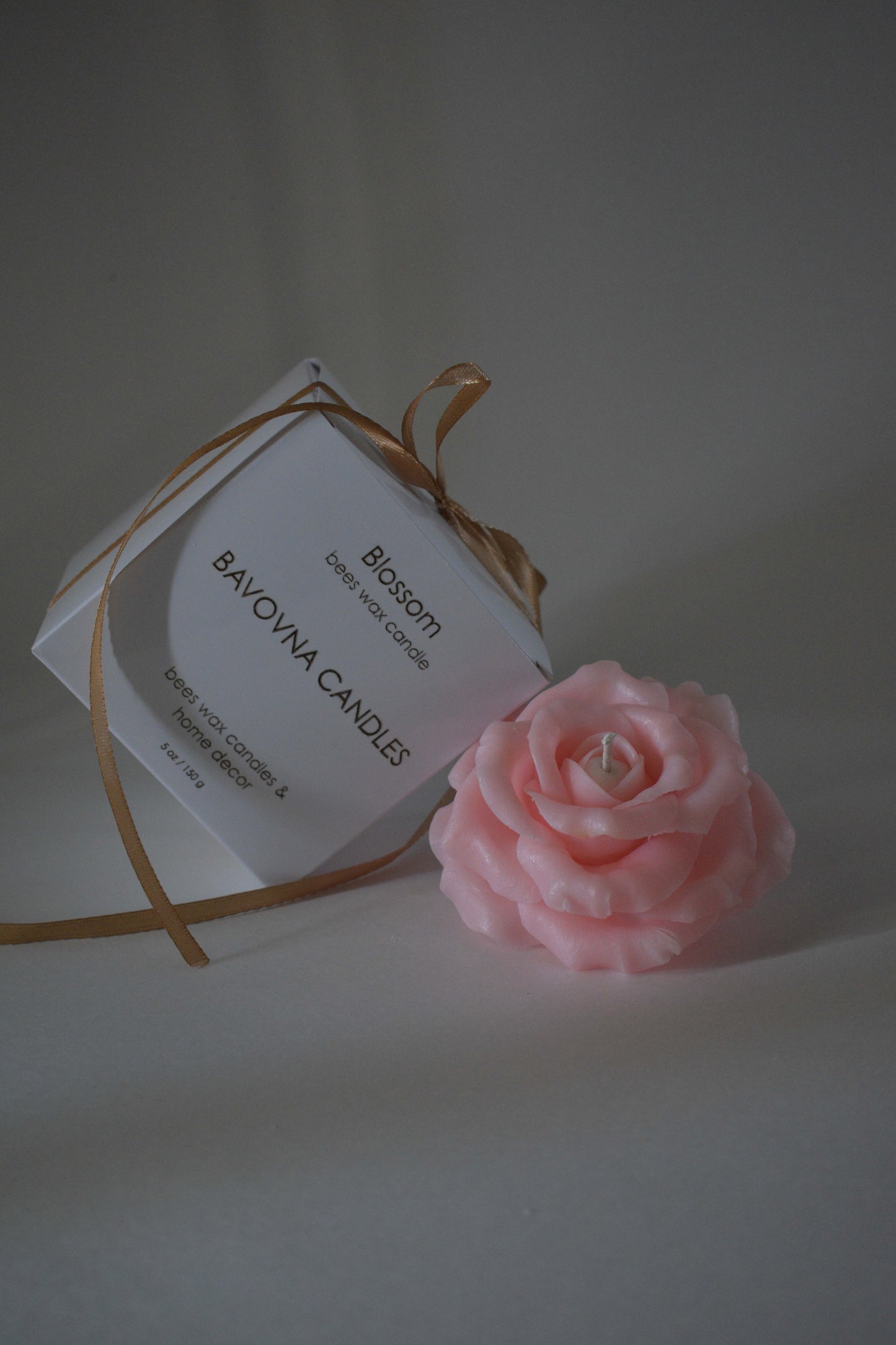 Handmade Organic Beeswax Flower Candles Rose blossom: 100% Artisan Crafted & Eco-Friendly