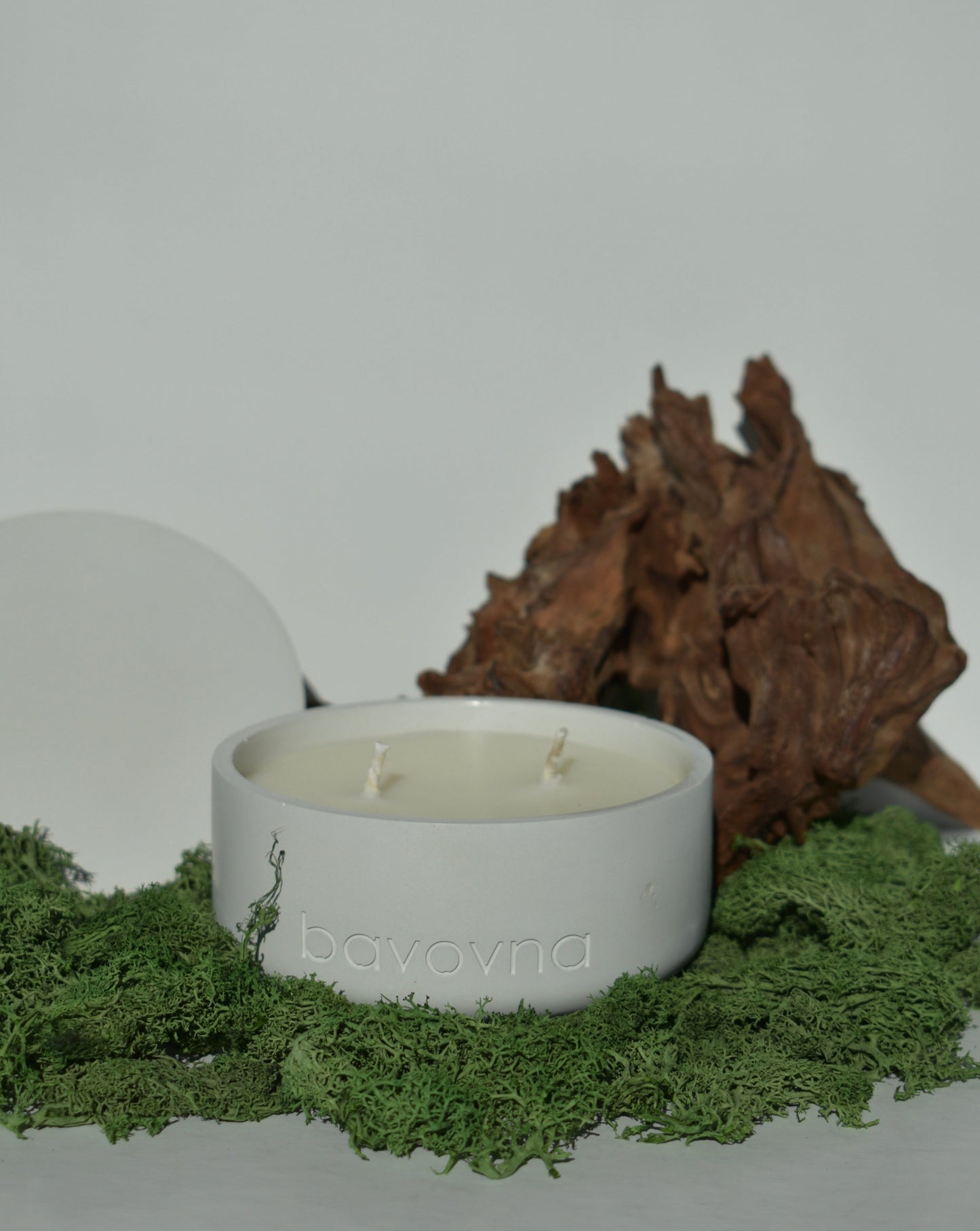 Vega white Candles: Eco-Friendly Handmade Soy Wax in Unique Concrete Jars