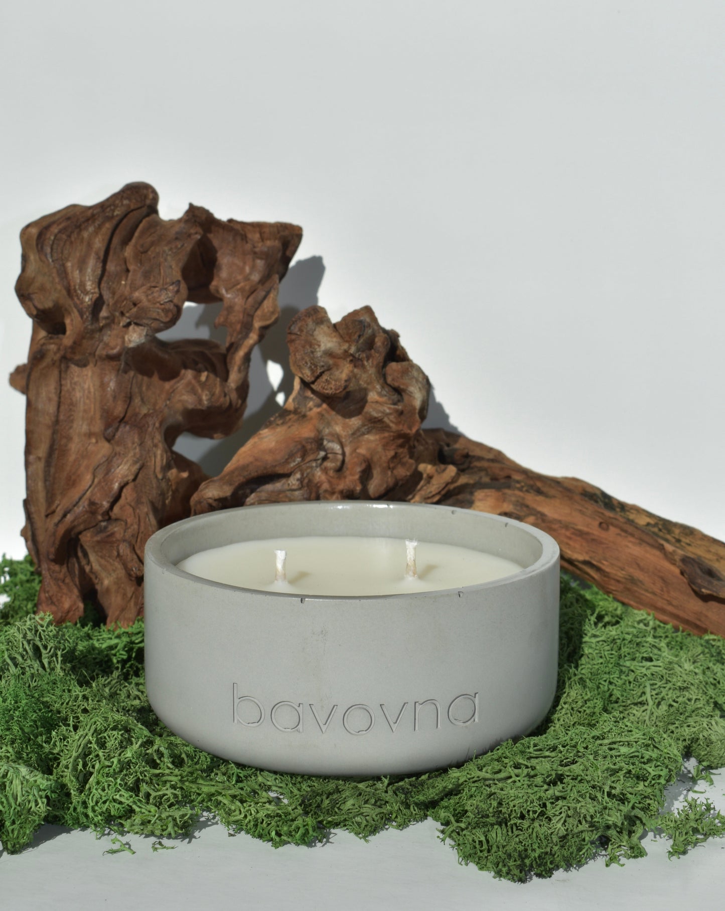 Vega gray Candles: Eco-Friendly Handmade Soy Wax in Unique Concrete Jars