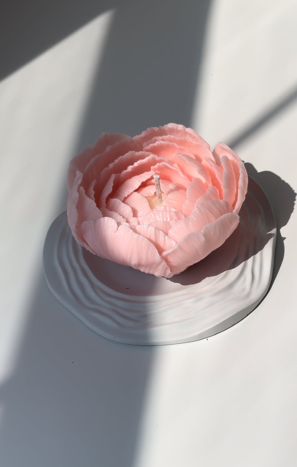 Handmade Organic Beeswax Flower Candles Peony Blossom: 100% Artisan Crafted & Eco-Friendly