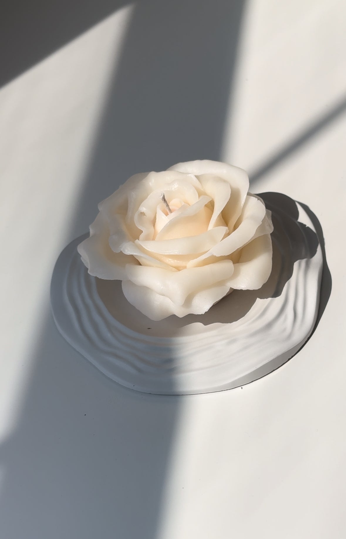 Handmade Organic Beeswax Flower Candles Rose blossom: 100% Artisan Crafted & Eco-Friendly