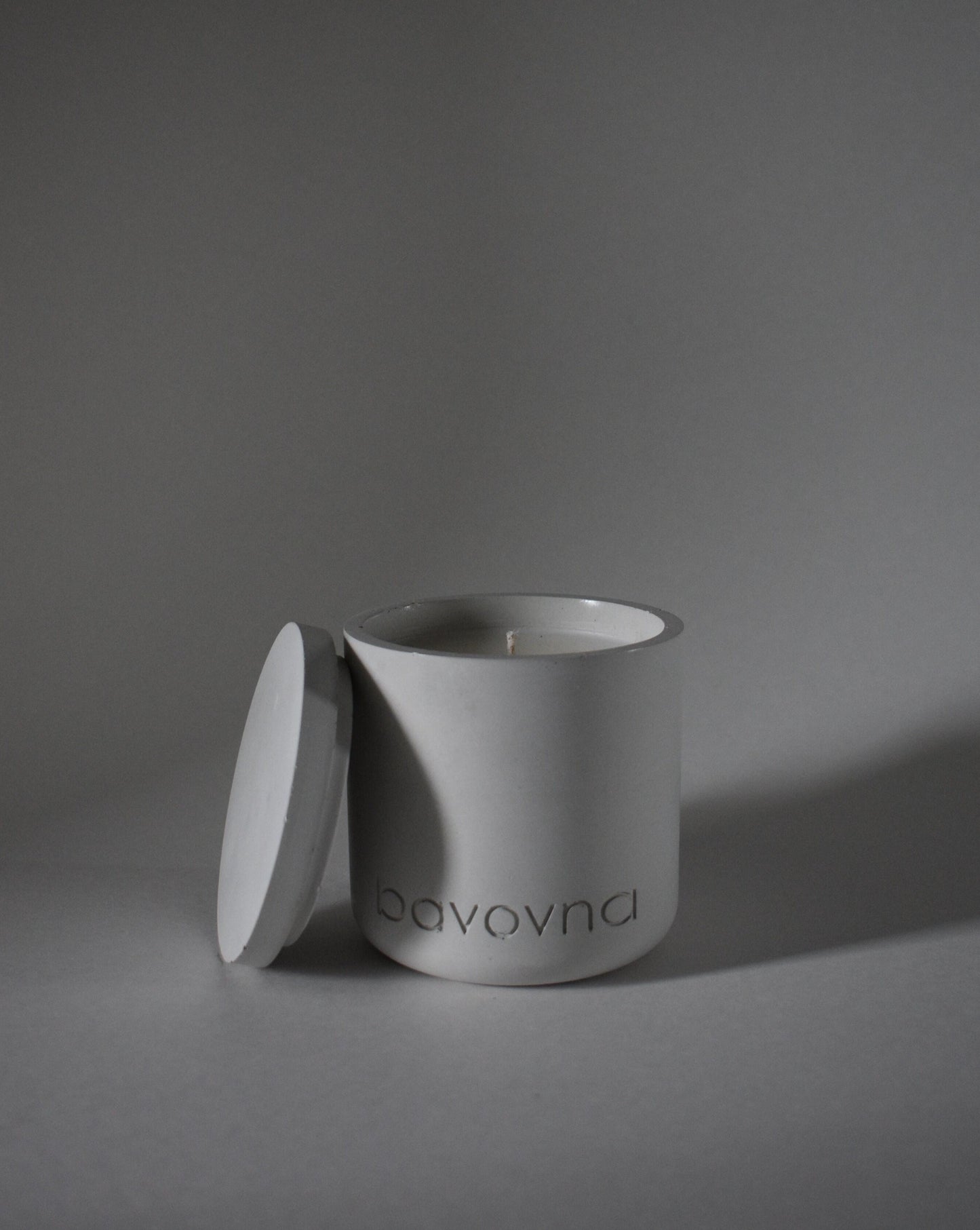 Orion white Candles: Eco-Friendly Handmade Soy Wax in Unique Concrete Jars