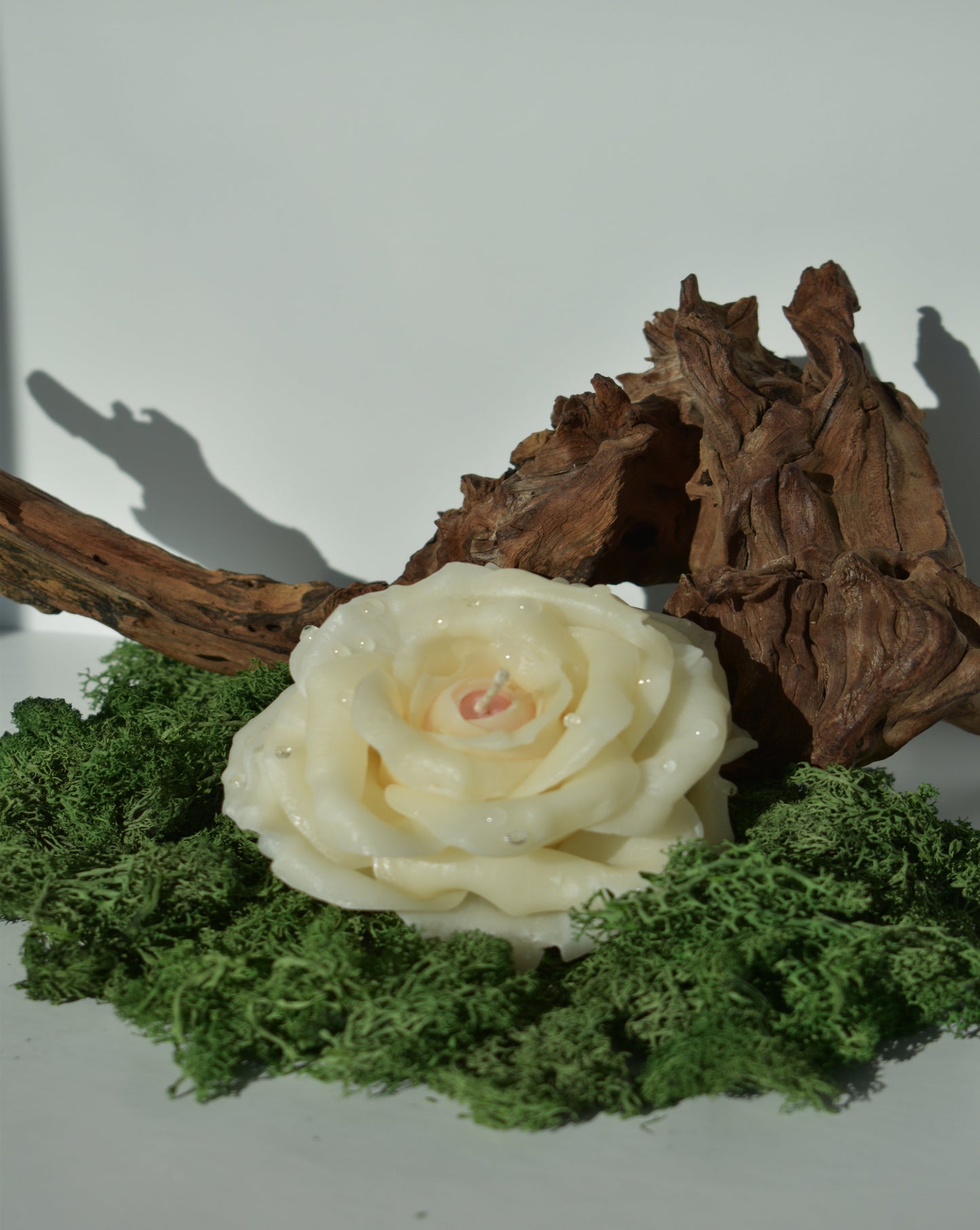 Handmade Organic Beeswax Flower Candles Rose blossom: 100% Artisan Crafted & Eco-Friendly