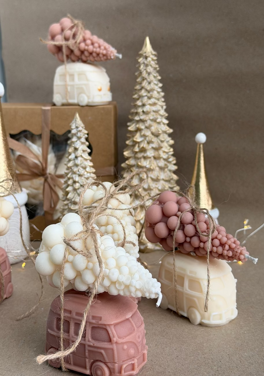 Christmas Car With Christmas Tree Soy Wax Candle