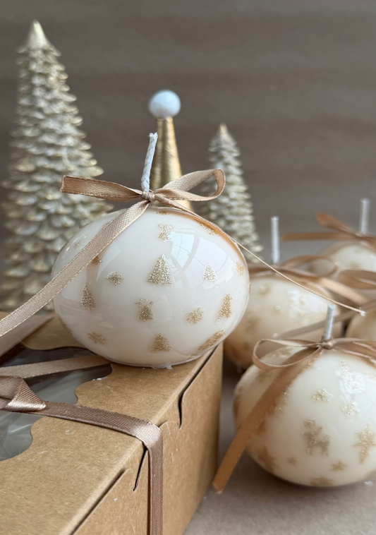 Christmas Tree Shiny Ball Soy Wax Candle