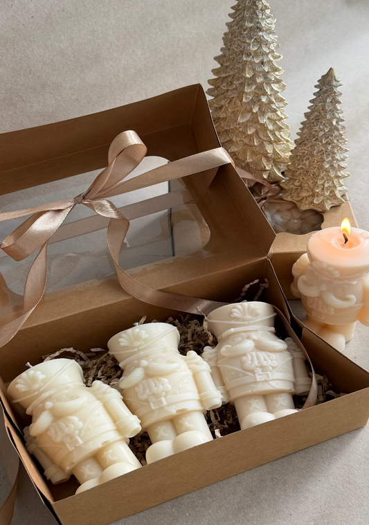 Christmas Candles Set Big Nutcrackers