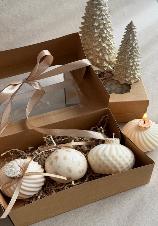 Christmas Candles Set Christmas Tree Balls