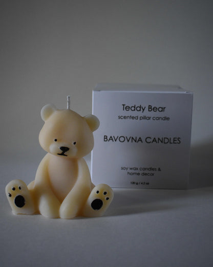 Organic Soy Wax Teddy Bear Candles – Eco-Friendly & Charming Home Décor