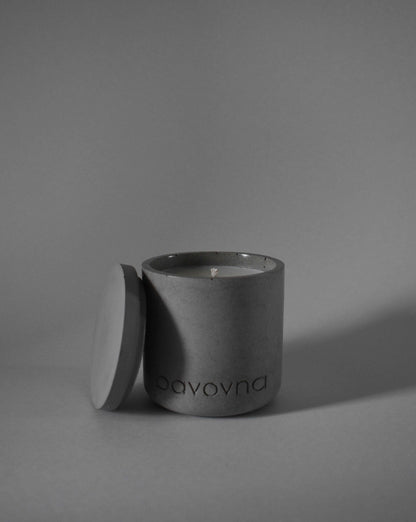 Orion gray Candles: Eco-Friendly Handmade Soy Wax in Unique Concrete Jars