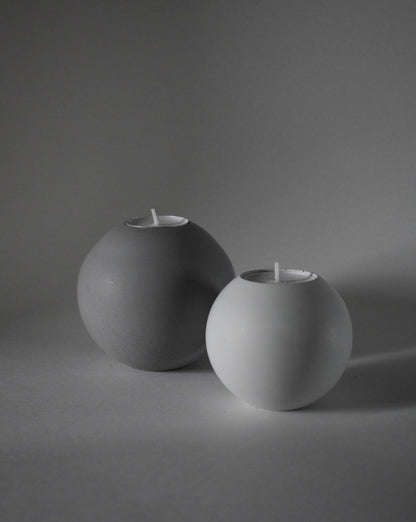 Elegant Concrete Tea Light Holders with Handmade Candle Kit: Perfect for Any Interiors