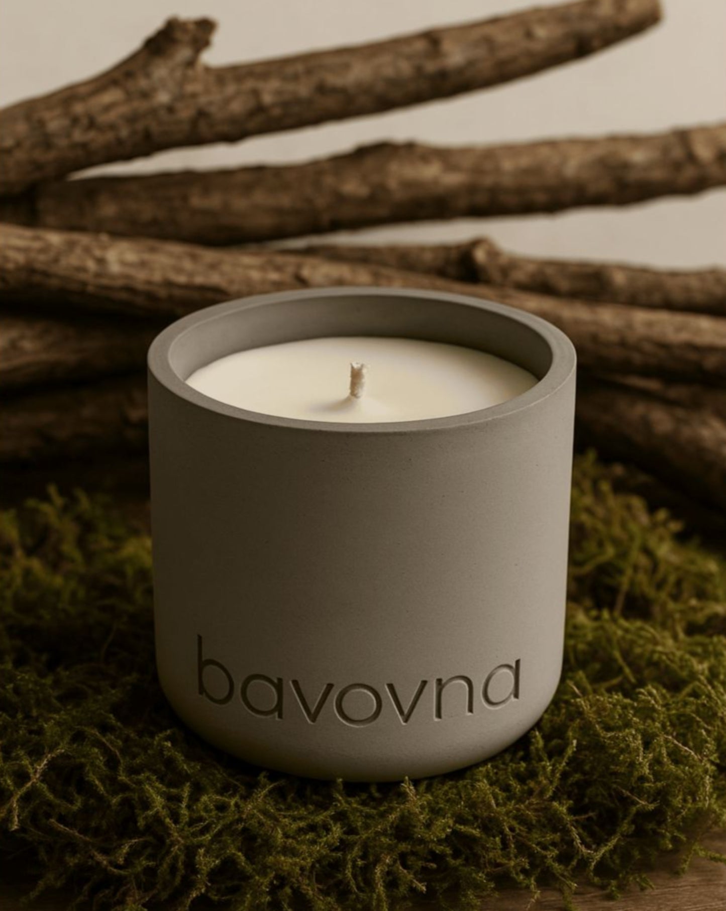 Orion gray Candles: Eco-Friendly Handmade Soy Wax in Unique Concrete Jars